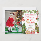 Oh, was Spaß Weihnachten Winter ersten Foto Einladung (Vorderseite)