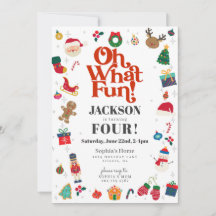 Oh, was Spaß Weihnachten Winter Geburtstagsparty