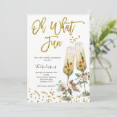 Oh, was Spaß Weihnachts-Cocktail-Party Einladung (Stehend Vorderseite)