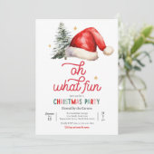 Oh, was Spaß Weihnachts-Cocktail-Party Einladung (Stehend Vorderseite)