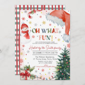 Oh, Was Spaß Weihnachts-Feiertag Party Einladung (Vorne/Hinten)