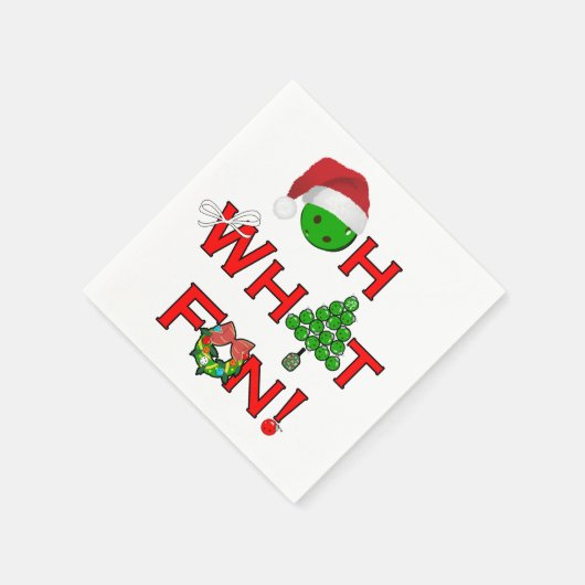 Oh, was Spaß Weihnachts-Pickleball-Party Serviette (Ecke)