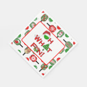 Oh, was Spaß Weihnachts Pickleball Rot und Grün Serviette (Ecke)