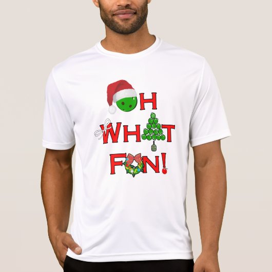 Oh, was Spaß Weihnachts-Pickleball T-Shirt (Vorderseite)
