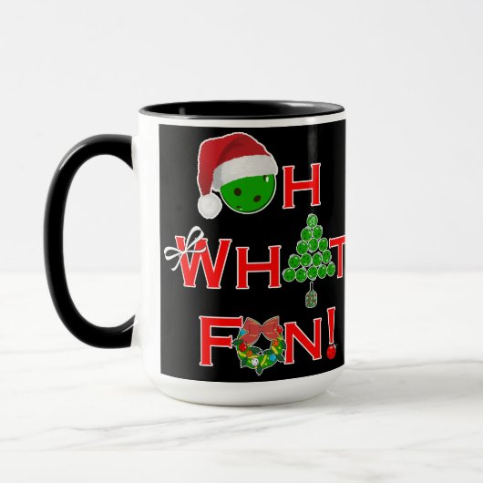 Oh, was Spaß Weihnachts-Pickleball Tasse (Links)