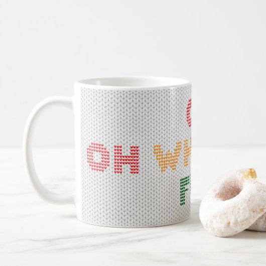 Oh, was Spaß Weihnachts-Sweater Kaffeetasse (Mit Donut)