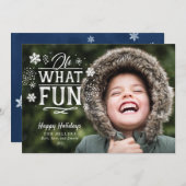 Oh, was Spaß Weihnachts-Weihnachtsfotokarte Feiertagskarte (Vorne/Hinten)