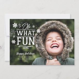 Oh, was Spaß Weihnachts-Weihnachtsfotokarte Feiertagskarte