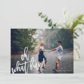 Oh, was Spaß Weihnachts-Weihnachtsfotokarte Feiertagskarte (Stehend Vorderseite)