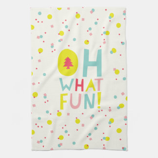 Oh, was Spaß Weihnachtsbaum farbenfrohe Confetti D Geschirrtuch