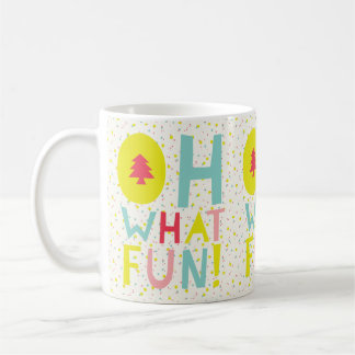 Oh, was Spaß Weihnachtsbaum farbenfrohe Confetti D Kaffeetasse