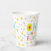 Oh, was Spaß Weihnachtsbaum farbenfrohe Confetti D Pappbecher (Rückseite)