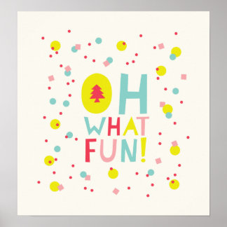 Oh, was Spaß Weihnachtsbaum farbenfrohe Confetti D Poster