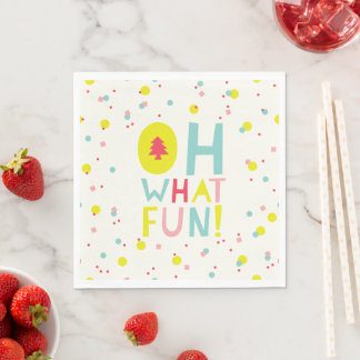 Oh, was Spaß Weihnachtsbaum farbenfrohe Confetti D Serviette