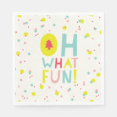 Oh, was Spaß Weihnachtsbaum farbenfrohe Confetti D Serviette (Vorderseite)