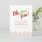 Oh, was Spaß Weihnachtsfeier Einladung (Stehend Vorderseite)