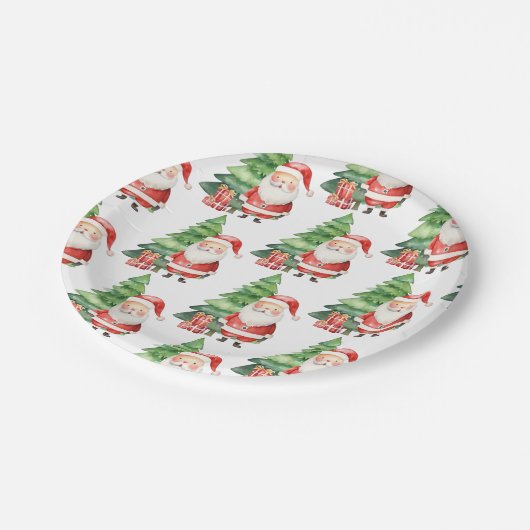 Oh, was Spaß Weihnachtsfeier Pappteller (Schrägansicht)