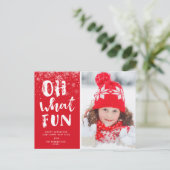 OH WAS SPASS | Weihnachtsfeiertag Postkarte (Stehend Vorderseite)