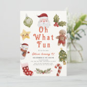 Oh, was Spaß Weihnachtsfeiertag Weihnachten Geburt Einladung (Stehend Vorderseite)