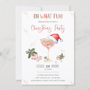 Oh, was Spaß Weihnachtsmannmütze Weihnachten Party Einladung
