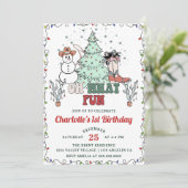 Oh, was Spaß Western Cowboy Weihnachten Geburtstag Einladung (Stehend Vorderseite)