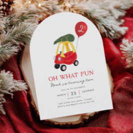 Oh, was Spaß Winter Auto Kindergeburtstag Einladun Einladung