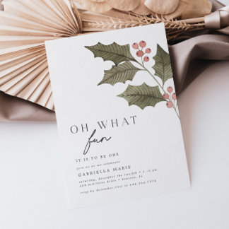 Oh, was Spaß Winter Kindergeburtstag Einladung