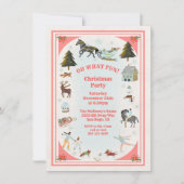 Oh, was Spaß Winter Village Szene Weihnachten Part Einladung (Vorderseite)