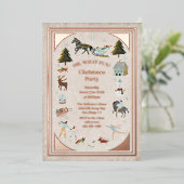 Oh, was Spaß Winter Village Szene Weihnachten Part Folieneinladung (Stehend vorne)