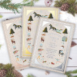 Oh, was Spaß Winter Village Szene Weihnachten Part Folieneinladung<br><div class="desc">Echte Gold-, Rose Gold- oder Silberfolie! "Oh, was für ein Spaß" Weihnachten-Party Einladungen. Ein Winterschneedorf mit Eisbahn, Eis-Skatern, Pferderücken mit Schneemann, Rentier, Schneeglobe, Schlitten, Poinsettias, Weihnachtsbäumen und Waldtieren in hübschem Rahmen. Ideal für jede Feier, Geburtstag um Weihnachten oder Erwärmung im Haus. Alle Formulierungen können geändert werden und sogar die Rahmenfarbe....</div>