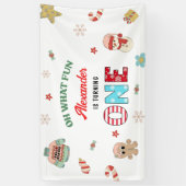 Oh, was Spaß Winter Weihnachten 1. Geburtstag Banner (Vertikal)