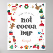 Oh, was Spaß Winter Weihnachten Heiße Cocoa Bar Si Poster (Vorne)