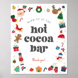 Oh, was Spaß Winter Weihnachten Heiße Cocoa Bar Si Poster