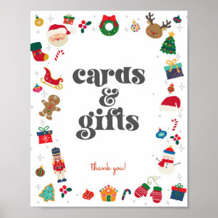 Oh, was Spaß Winter Weihnachtskarten und Geschenke Poster
