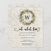 Oh, was Spaß Wreath Budget Urlaub Party Einladung (Vorne/Hinten)