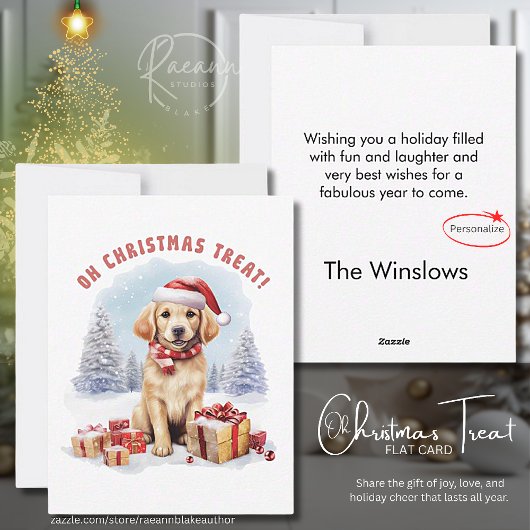 Oh Weihnachts-Leckerei Flat Christmas Card Feiertagskarte