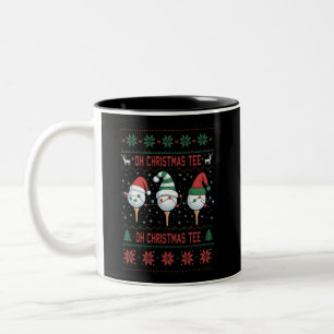 Oh Weihnachts-T-Shirt Hässliches Golf-Weihnachts-S Zweifarbige Tasse