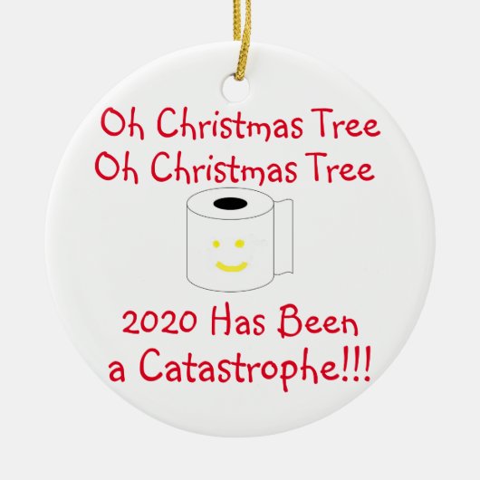 Oh Weihnachtsbaum 2020 war eine Katastrophe Keramik Ornament (Vorne)