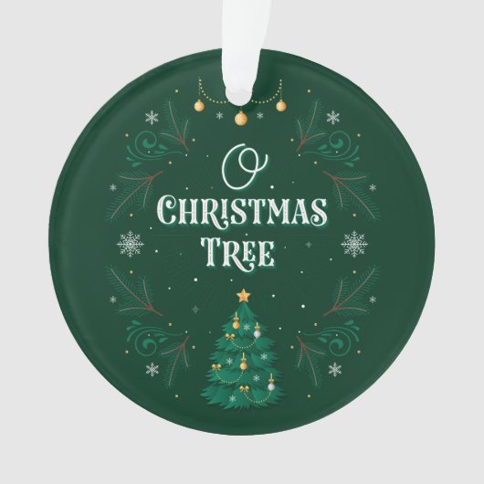 Oh Weihnachtsbaum-Acryl-Verzierung Ornament (Vorderseite)