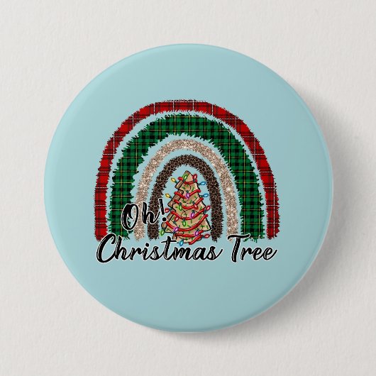 Oh Weihnachtsbaum Button (Vorderseite)