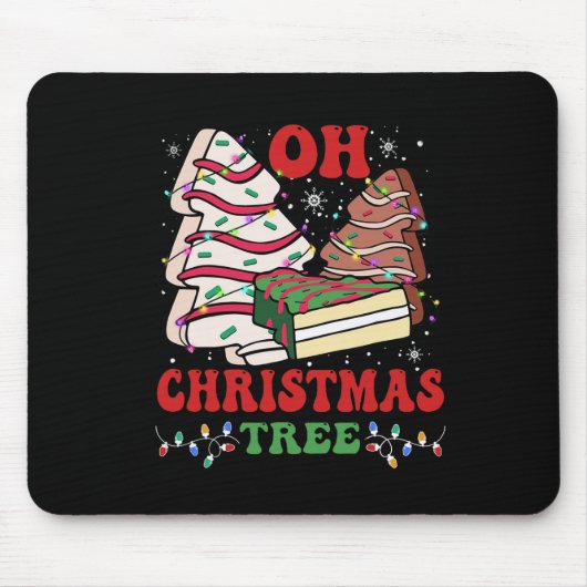 Oh Weihnachtsbaum Cake Weihnachtsleuchten Sonnensc Mousepad (Vorne)