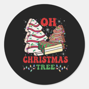 Oh Weihnachtsbaum Cake Weihnachtsleuchten Sonnensc Runder Aufkleber