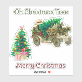 Oh Weihnachtsbaum Custom-Cut Vinyl Stickers Aufkleber