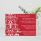 Oh Weihnachtsbaum! Feiertags-Party Einladung (Stehend Vorderseite)