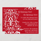 Oh Weihnachtsbaum! Feiertags-Party Einladung (Vorne/Hinten)