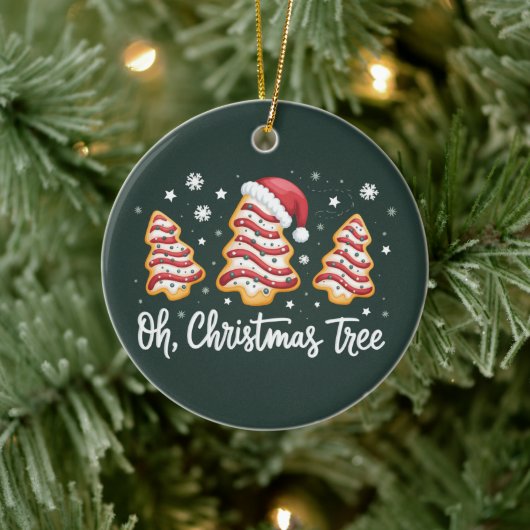 Oh, Weihnachtsbaum frohe Weihnachts-Debbie Cookie Keramik Ornament (Baum)