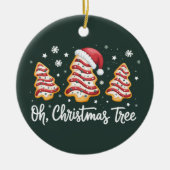 Oh, Weihnachtsbaum frohe Weihnachts-Debbie Cookie Keramik Ornament (Vorne)