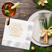 Oh Weihnachtsbaum Holiday Foil gestempelt Napkins Servietten Mit Folie