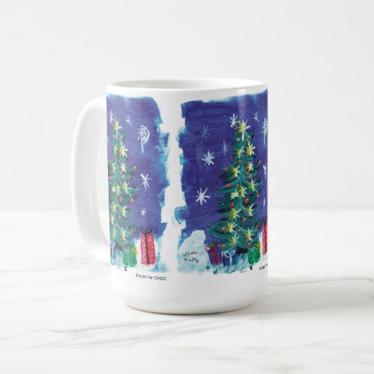 Oh Weihnachtsbaum - Kinderkunst für CHOC Kaffeetasse (Vorderseite Links)