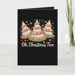 Oh Weihnachtsbaum Kuchen Liebhaber Xmas Lichter Fa Feiertagskarte